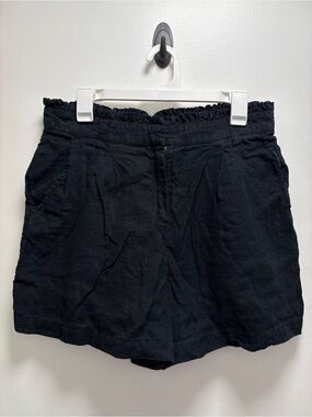 Vineyard Vines | Women's Black Linen Blend Shorts | size 12